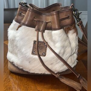 STS Ranchwear Cowhide Bucket Bag